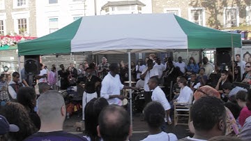 Cally Road festival 2012 dancer string puppet african drums