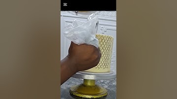 Stencil on buttercream