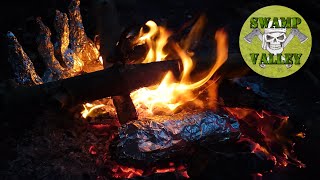 Bushcraft in a Rainstorm - Campfire Cooking by Swamp Valley 3,450 views 3 years ago 33 minutes