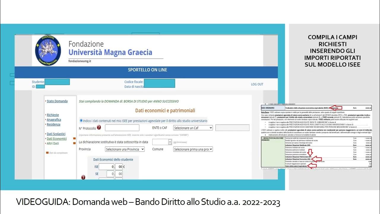 VIDEO GUIDA DOMANDA BORSA DI STUDIO ANNI SUCCESSIVI BANDO DSU 2022/