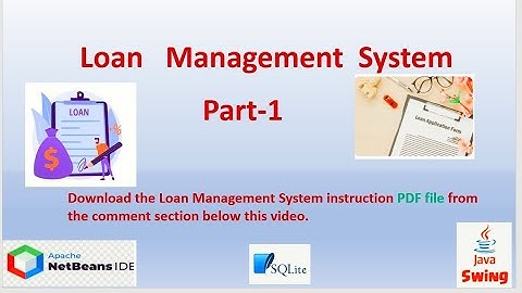 Loan Management System using Java Swing( Part-1)
