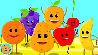 Ten Little Fruits Jumping On The Bed, Nursery Rhyme For Babies