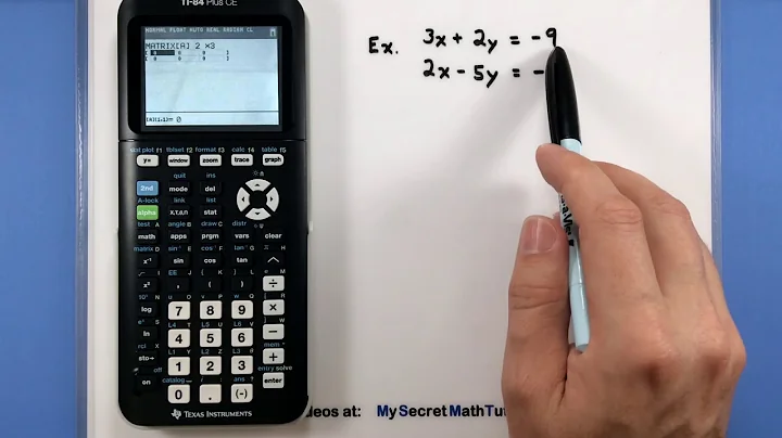Pre-Calculus - Solve a system of equations using a Ti-83 or Ti-84 calculator