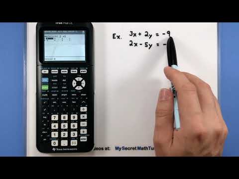 Pre-Calculus - Solve a system of equations using a Ti-83 or Ti-84 calculator