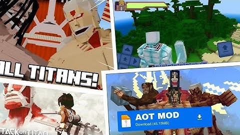 Attack on Titan mod experience in Minecraft Pocket Edition 1.21+!