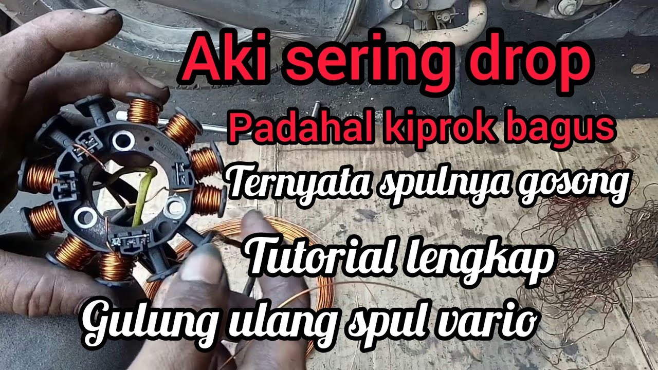 Cara gulung ulang spul vario karbu 110