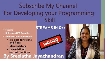 Streams  in C++|Formatted /unformatted I/O operations|C++ Programming |Malayalam|for KTU students|