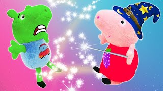 Vidéo En Français Pour Enfant Sur La Famille En Peluche. Peppa Pig Jouet A Ensorcelé George