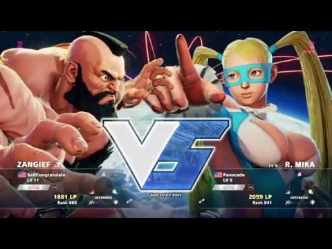 UltraDavid vs a Sick Mika Player Who Isn't Scared by Zangief in SFV Beta