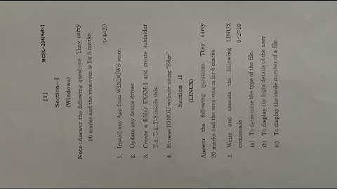 mcsl 204 ignou paper  2023 december (windows and linux lab)