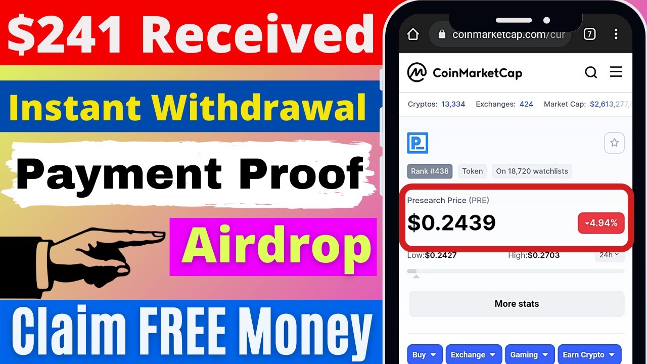 Earn Free $241🔥Presearch (Pre) Token Airdrop| Search Get Paid PRE Token ...