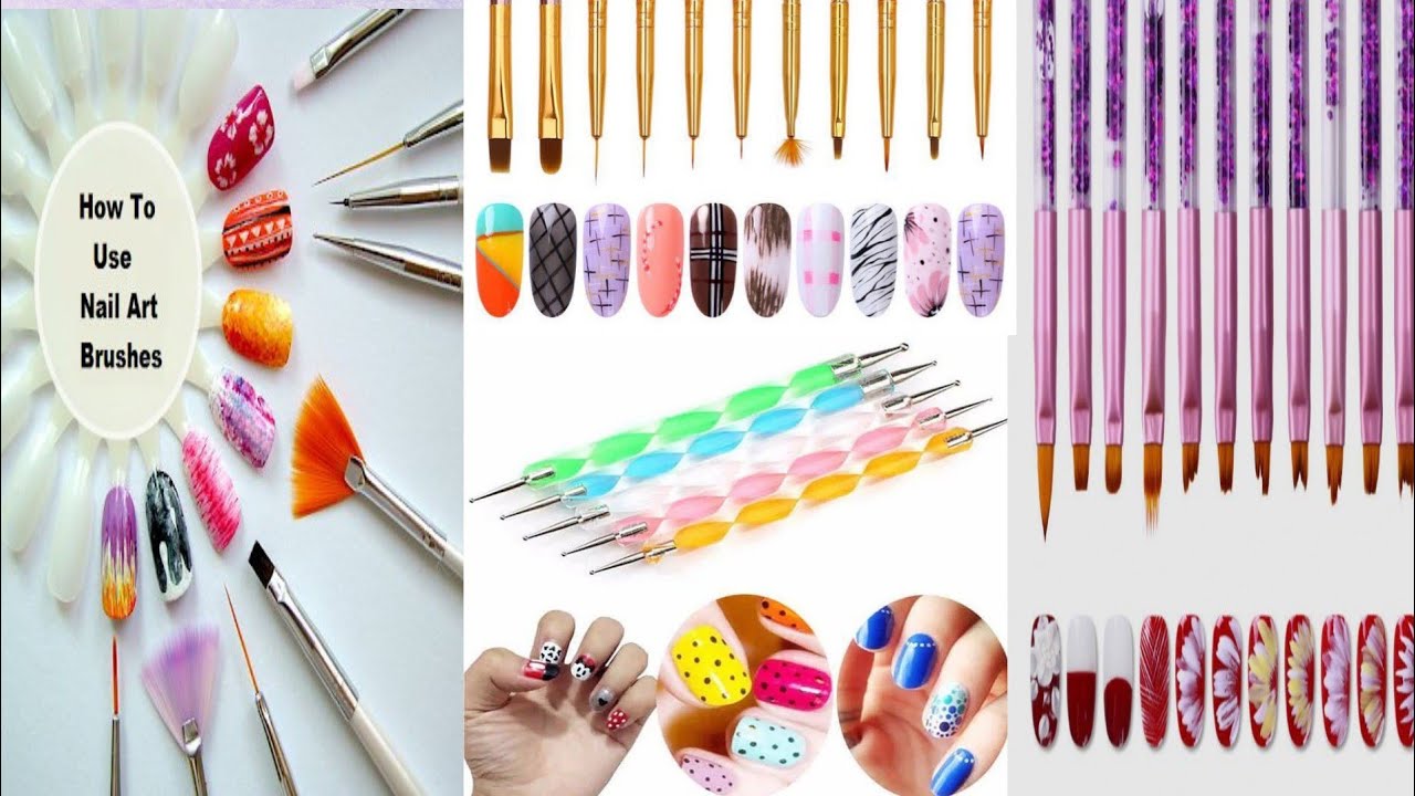 How to use nail art brush and dotting pen YouTube