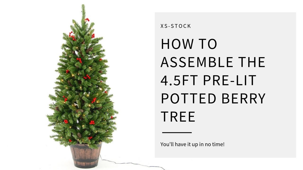 How to Assemble the Potted Berry Christmas Tree YouTube