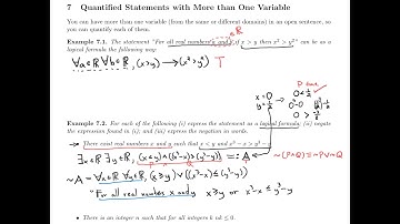 7 Quantified Statements with Multiple Variables