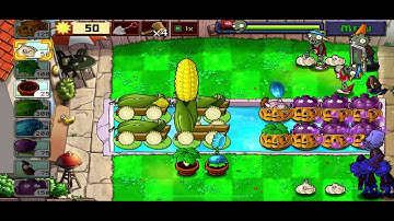 Plants vs. zombies Mobile Last stand Endless setup flags 1-25 (with ladders)