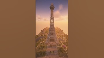 Minecraft Eiffel Tower Build – Stunning Details! #minecraft #shorts