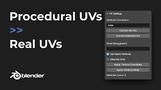 Procedural UV to Real UV (Blender 4.3 Addon) Geonode UVs to Game Engine UVs in One Click!