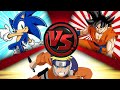 Sonic vs goku vs naruto sonic the hedgehog vs dragon ball super vs naruto cartoon fight animation