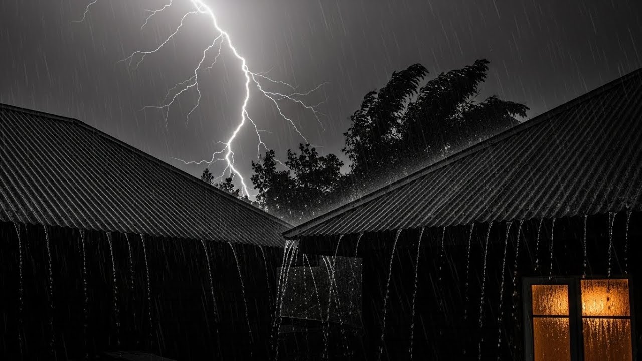 Heavy Rain & Thunder Sounds for Fast Sleep, Rest & Night Relaxation #40