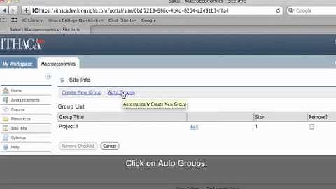 Creating & Manging Groups in Sakai