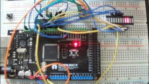 Bi-Color LED Bargraph controlled by Arduino and MAX7219