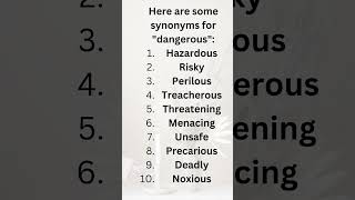 #dangerous #synonyms #education #learn #learning