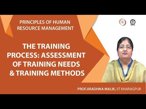 The Training process Assessment of training needs & Training methods