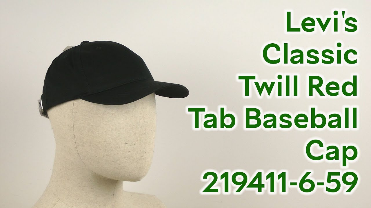 Розпаковка Levi's Classic Twill Red Tab Baseball Cap 219411-6-59 Regular  Black - YouTube