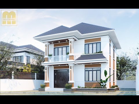 Mẫu nhà đẹp 2 tầng mái Nhật giá chỉ 960tr