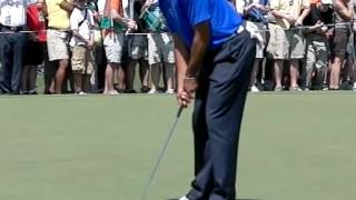 Tiger Woods Putting face on angle Slow Motion