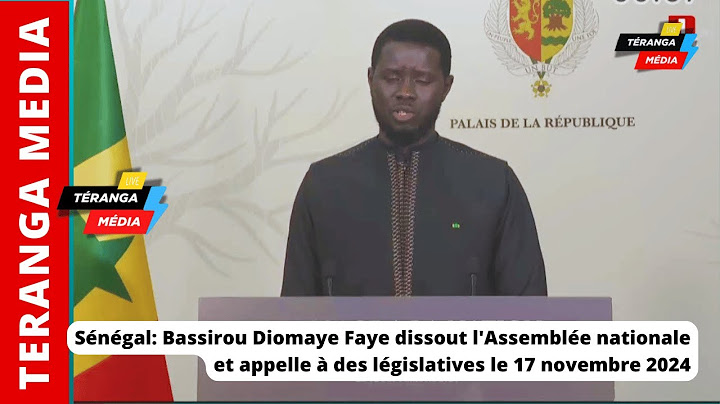 Sénégal: Président Bassirou Diomaye Faye dissout l'Assemblée nationale et appelle à des législatives