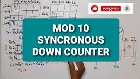 U3L5.11 | Design MOD 10 Synchronous Down Counter Using T Flip Flop |MOD 10 Counter Using T Flip Flop