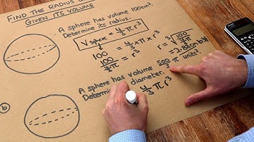 Key Skill - Find the radius of a sphere given its volume.