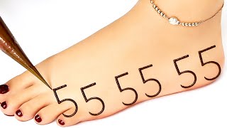5 Number Trick Foot Mehndi Design 😍 | Easy Pairon Ki Mehndi | Latest Henna Tutorial 2026 screenshot 1