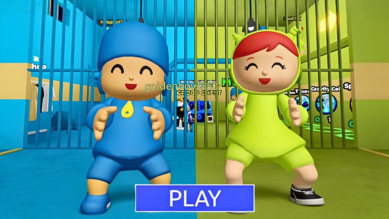 POCOYO & NINA BARRY'S PRISON RUN! OBBY ROBLOX 