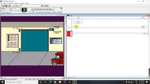 Latching and unlatching example with door simulator in Logix Pro simulator
