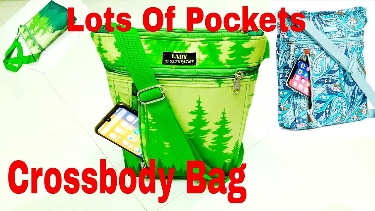 DIY: Designer Crossbody Bag, Sling Bag With Lots Of Pockets By Anamika Mishra...