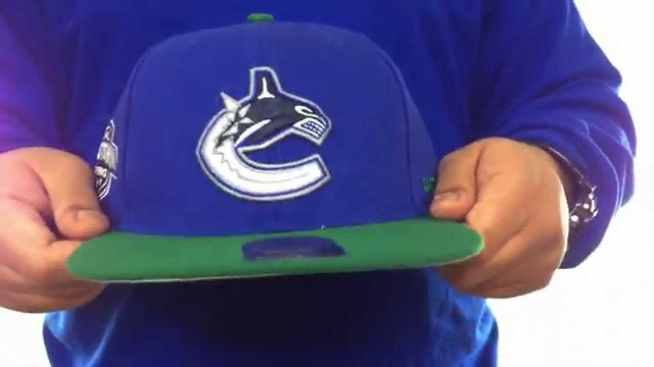 Canucks 'SURE-SHOT SNAPBACK' Royal-Green Hat by Twins 47 Brand