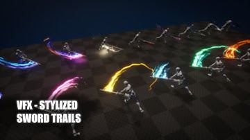 #Showcase | Stylized Sword Trails - Niagara VFX Effects in Unreal Engine 5 - Free Asset