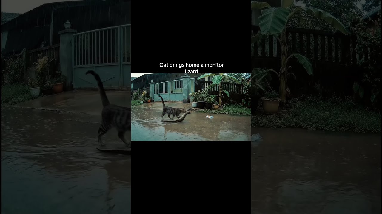 CCTV Catches Shih Tzu Bringing Home A LION CUB During Flood Onlyinthephilippines