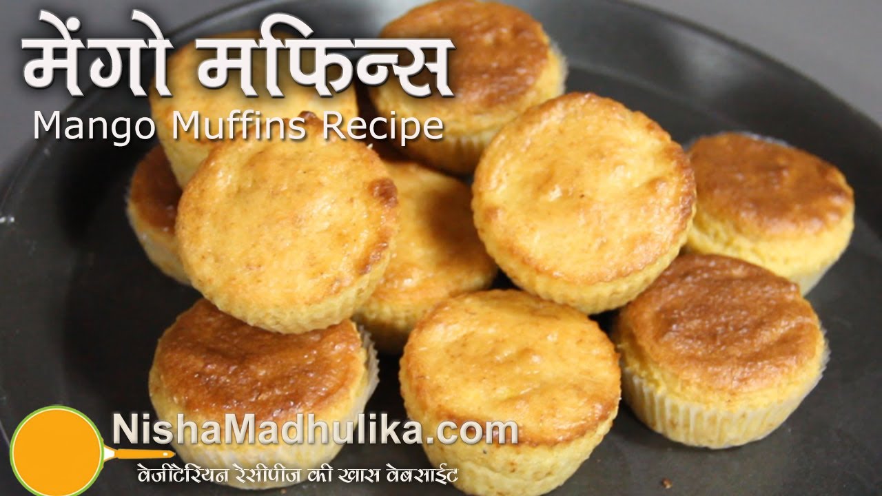Eggless mango muffins
