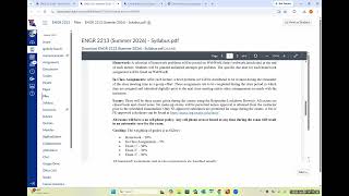 ENGR 2213 (Summer 2026) - Class Meeting #01 - 06/05/2026 Profile