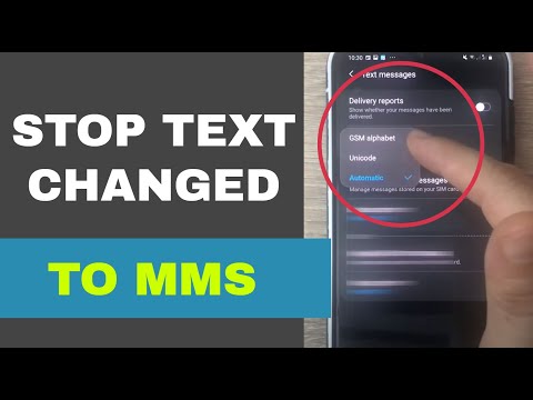 How to stop text converting to multimedia message (MMS) on Samsung