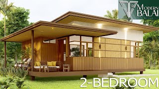 Modern Bahay-Kubo 2-Bedroom Small House Design | 8.8 x 11.3 Meters