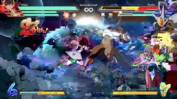 DBFZ S3 Videl spark air "Gohan-Kun" loops 82 hits (Videl "The New Base Vegeta")