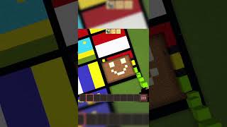 Satisfying Pixel Art In (🇻🇺Flag Logo)#shorts #gaming#minecraft
