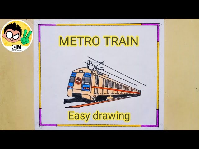 how to draw a easy drawing metro rail  epicmonster drawing  YouTube   Easy drawings Bridge drawing Drawings