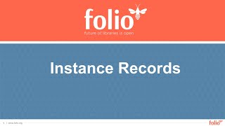 FOLIO Instance Records