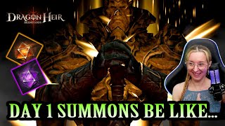 SHOCKING Day 1 Summons 😱 for CBT2 ⚔ Dragonheir: Silent Gods