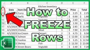 How to Freeze Rows and Columns in Excel Using Freeze Panes